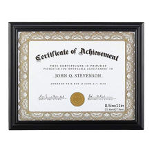 High quality 8.5x11 Document Frame Certificate Frames Made of Solid Wood Display Certificates Standard Paper Frame
